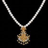 Sea Water Pearl, Tourmaline, & Sapphire Gemstone Necklace In .925 Silver SN-1017