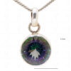 Mystic Quartz Round Shape Gemstone Studded 925 Silver Pendant & Earring SP04-1017