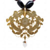 White Sapphire Polikes Studded Traditional Style Necklace In 925 Silver SN-1018