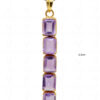 Amethyst Octagan Shape Gemstone Studded 925 Silver Pendant & Earrings SP04-1018