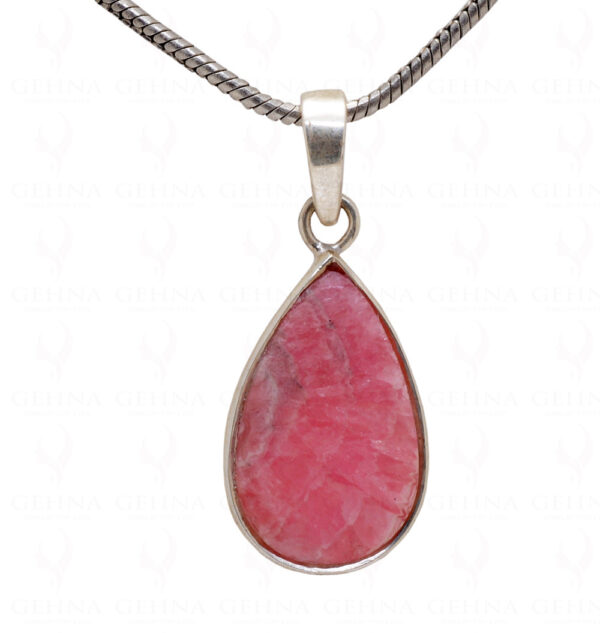 Natural Rhodochrosite Pear Shape Gemstone 925 Silver Pendant SP02-1019