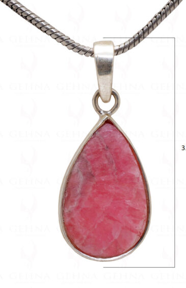 Natural Rhodochrosite Pear Shape Gemstone 925 Silver Pendant SP02-1019