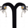 White Topaz Gemstone Studded 925 Sterling Silver Pendant & Earring Set SP04-1019