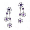 Amethyst, Topaz Gemstone Necklace & Earring In 925 Sterling Silver SN-1020