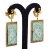 Amethyst Aquamarine Engraved Gemstone Pendant & Earrings In 925 Silver SP04-1020