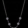 Amethyst, Topaz Gemstone Necklace & Earring In 925 Sterling Silver SN-1020