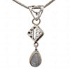 Rainbow Moonstone Studded 925 Sterling Silver Pendant & Earring Set SP04-1021