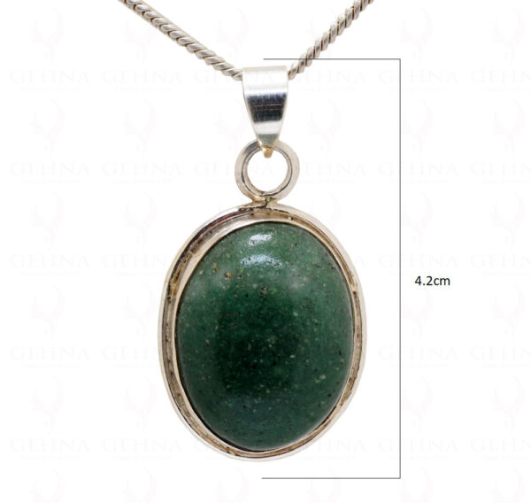 Green Aventurine Oval Shape Gemstone 925 Sterling Silver Pendant Sp031021