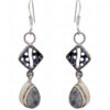 Rainbow Moonstone Studded 925 Sterling Silver Pendant & Earring Set SP04-1021