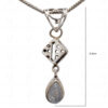 Rainbow Moonstone Studded 925 Sterling Silver Pendant & Earring Set SP04-1021