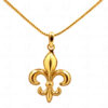French Bourbon Lily Shaped 925 Sterling Silver Pendant & Earring Set SP04-1022