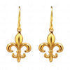 French Bourbon Lily Shaped 925 Sterling Silver Pendant & Earring Set SP04-1022