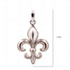 French Bourbon Lily Shaped 925 Sterling Silver Pendant & Earring Set SP04-1023
