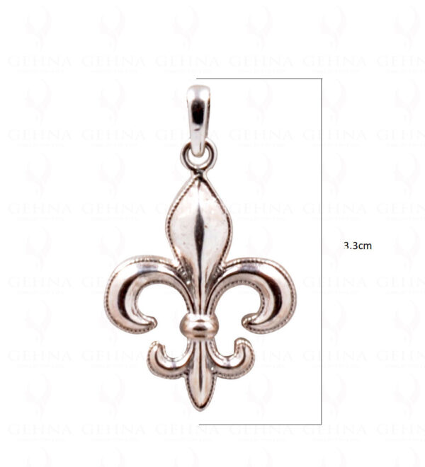 French Bourbon Lily Shaped 925 Sterling Silver Pendant & Earring Set SP04-1023