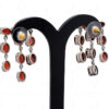 Red Garnet Gemstone Studded 925 Sterling Silver Pendent & Earring Set SP04-1024