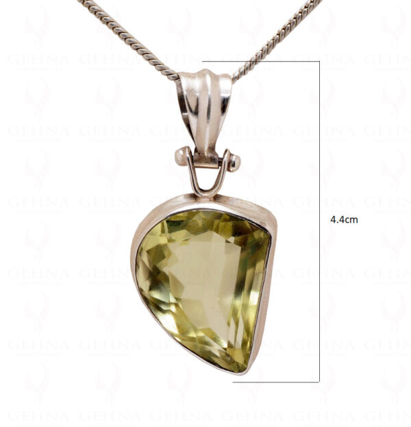 Lemon Topaz Gemstone Studded 925 Sterling Silver Pendant Sp031024