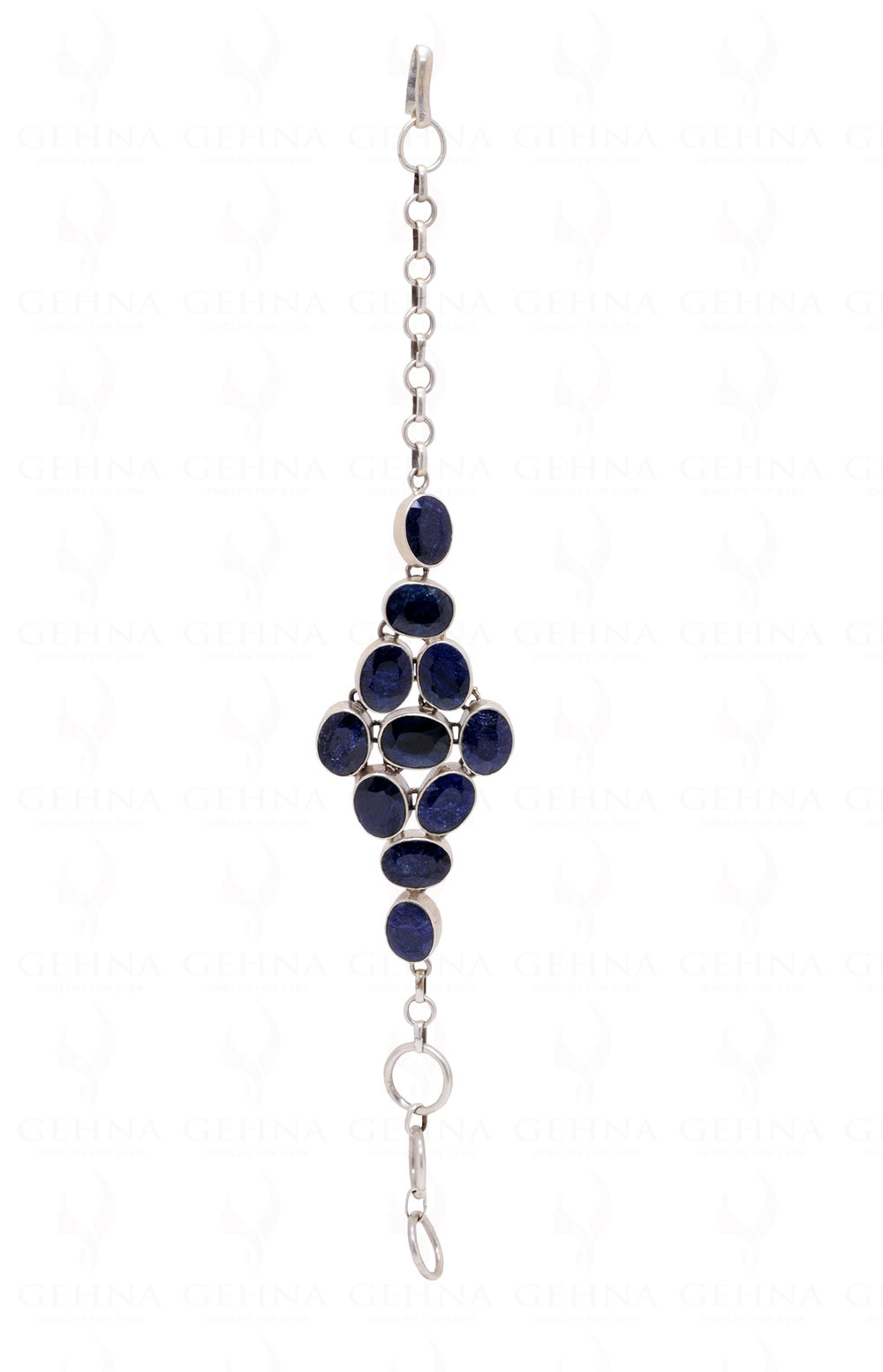 Lab Created Blue Sapphire Sterling Silver 7.25 Inch Tennis Bracelet -  JCPenney