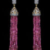 Ruby Gemstone Victorian Earring In .925 Sterling Silver SE05-1025