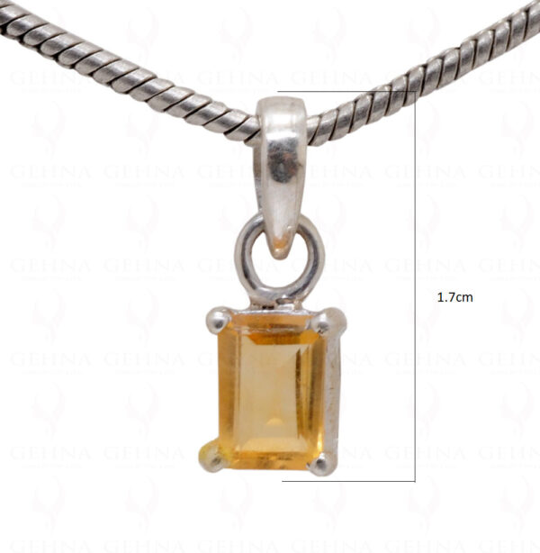 Citrine Octagon Shape Gemstone 925 Silver Pendant SP02-1025