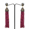 Ruby Gemstone Victorian Earring In .925 Sterling Silver SE05-1025