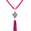 Ruby & Topaz Gemstone Necklace Set In 925 Sterling Silver SN-1027