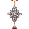 Ruby & Topaz Gemstone Necklace Set In 925 Sterling Silver SN-1027