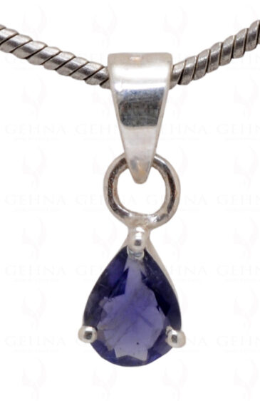 Iolite Pear Shape Gemstone 925 Silver Pendant SP02-1028