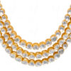 Green Jade & White Sapphire Gemstone Necklace In .925 Sterling Silver SN-1028