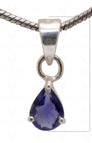 Iolite Pear Shape Gemstone 925 Silver Pendant SP02-1028