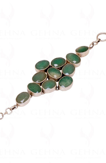 Emerald Gemstone Studded 925 Sterling Solid Silver Bracelet Sb1029