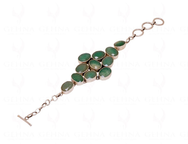 Emerald Gemstone Studded 925 Sterling Solid Silver Bracelet Sb1029