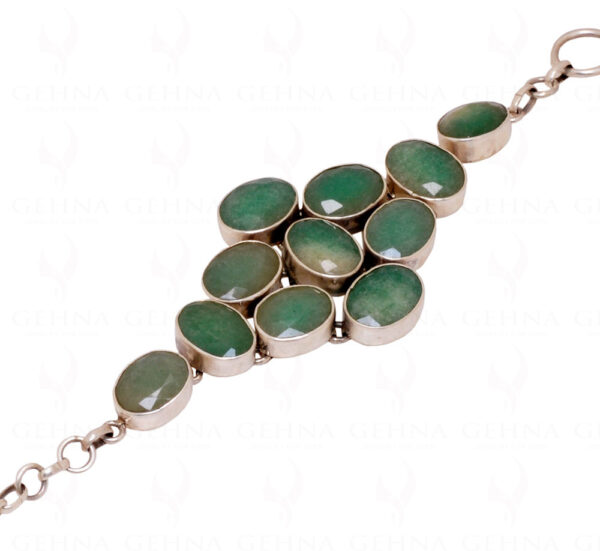 Emerald Gemstone Studded 925 Sterling Solid Silver Bracelet Sb1029