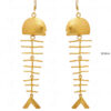 Unique Modern Jewelry Fish Bone Structure 925 Solid Silver Earrings SE06-1029