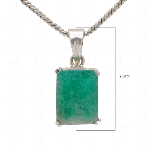 Heated Emerald Gemstone 925 Silver Pendant SP02-1031
