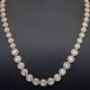 Stylish Topaz Round Shaped Gemstone Studded Necklace Set In 925 Silver SN-1031