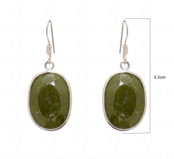 Peridot Oval Shaped Gemstone Studded 925 Sterling Silver Earrings SE04-1032