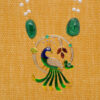 Emerald, Garnet & Topaz Studded Peacock Shape Necklace Set In 925 Silver SN-1032