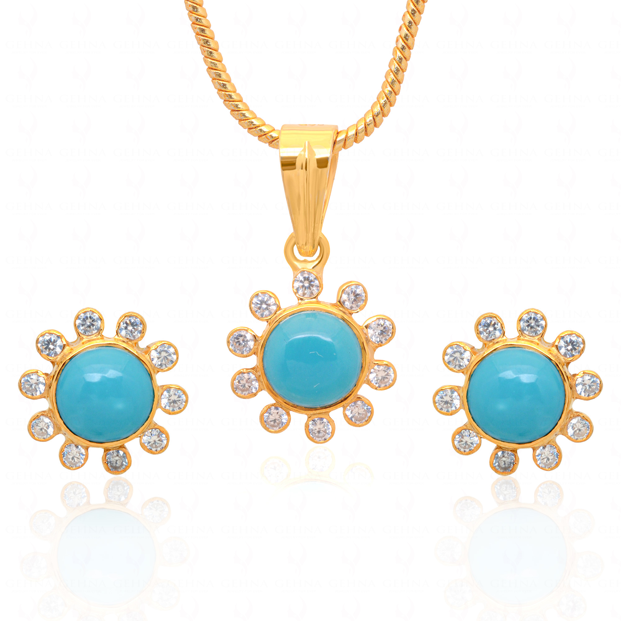 Turquoise Rock Cross Necklace & Earring Set – Wild Western Dreams