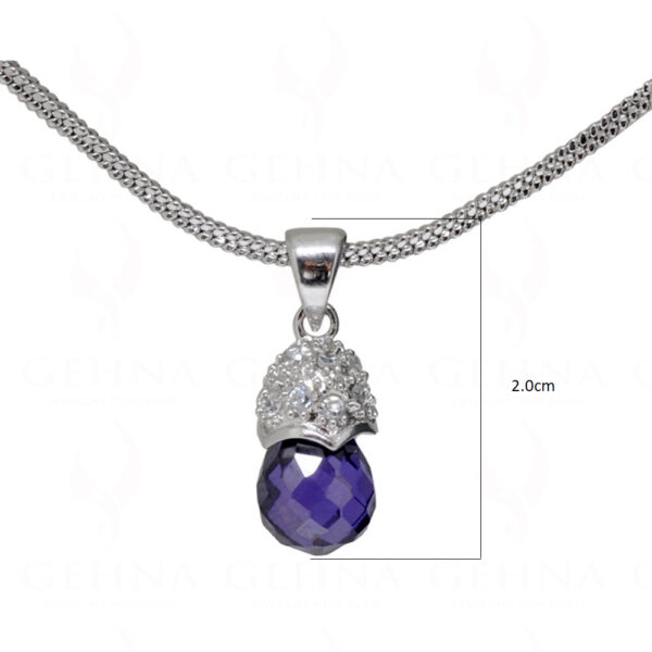 Amethyst & Topaz Gemstone 925 Sterling Silver Pendant Set SP04-1033