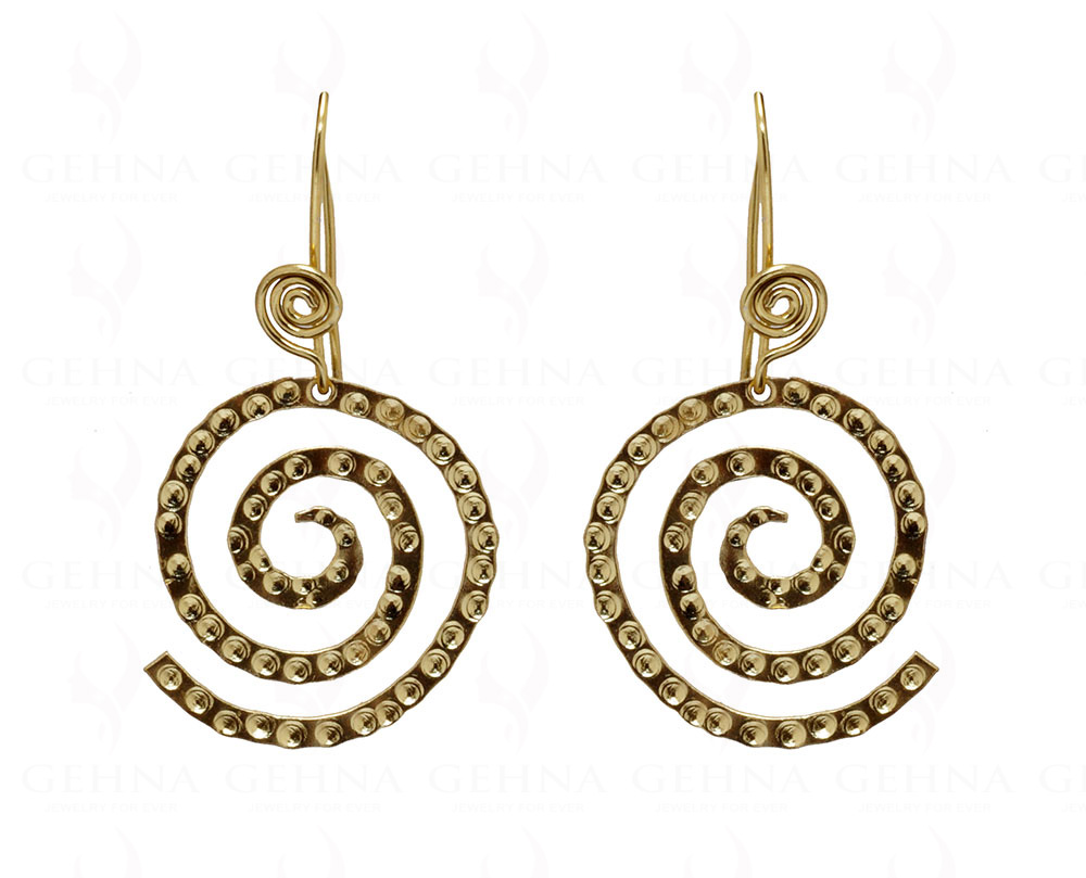 Spiral Shaped 925 Sterling Solid Silver Earrings  SE06-1034