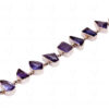 Mystic Quartz Gemstone Studded 925 Sterling Solid Silver Bracelet Sb1036