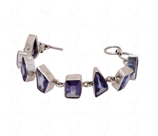 Mystic Quartz Gemstone Studded 925 Sterling Solid Silver Bracelet Sb1036