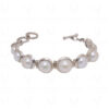 Natural Sea Water Pearl Studded 925 Sterling Solid Silver Bracelet Sb1037