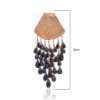 Sapphire Gemstone Beaded Rose Gold Polish Silver Pendant & Earring Set SP04-1037