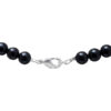 Black Spinel & White Sapphire Gemstone Studded Necklace In .925 Silver SN-1037