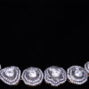 Rose Cut Sapphire Polkies Studded Necklace Set In .925 Sterling Silver SN-1038