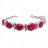 Ruby Gemstone Studded 925 Sterling Solid Silver Bracelet Sb1039