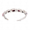Ruby Gemstone Studded 925 Sterling Solid Silver Bracelet Sb1039