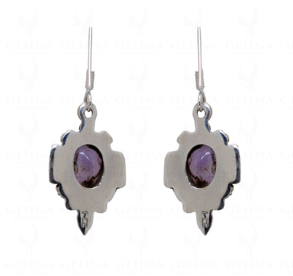 Amethyst Round Shaped Gemstone Studded 925 Sterling Silver Earrings SE04-1040