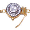 Rose Cut Sapphire Polkies Studded Necklace Set In .925 Sterling Silver SN-1040